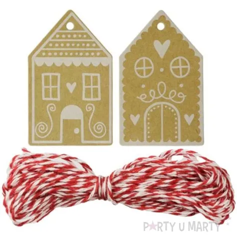 zawieszki do prezentow craft fun series piernikowy domek brazowe titanium 8 szt