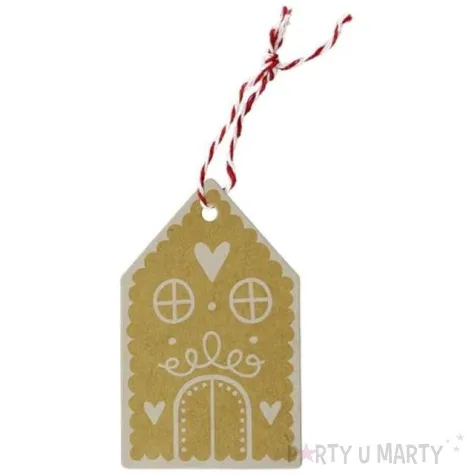 zawieszki do prezentow craft fun series piernikowy domek brazowe titanium 8 szt