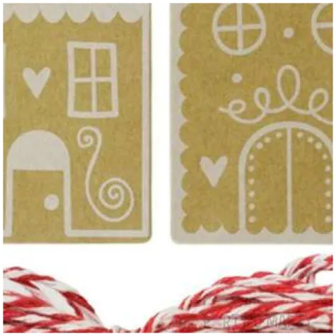 zawieszki do prezentow craft fun series piernikowy domek brazowe titanium 8 szt