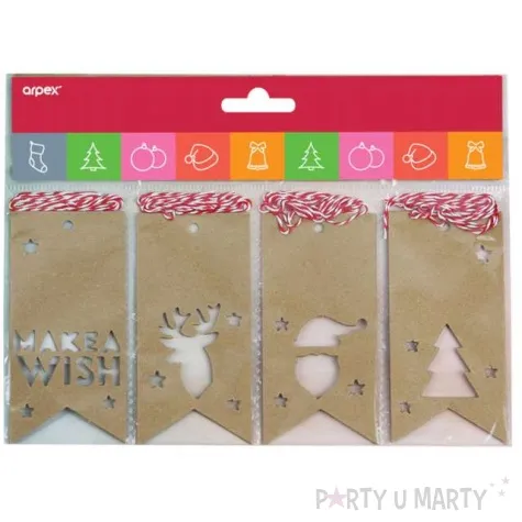 zawieszki do prezentow make a wish eko bez arpex 12 szt