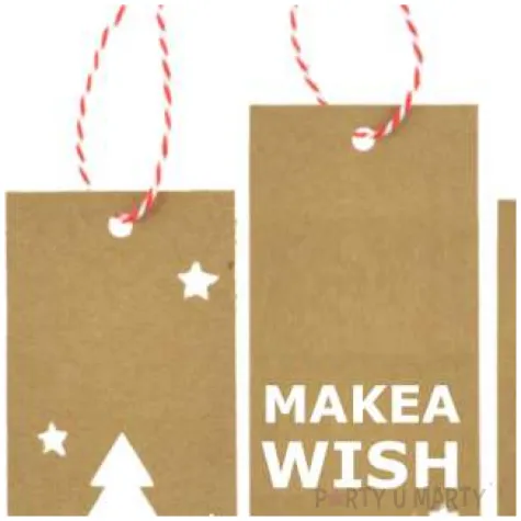 zawieszki do prezentow make a wish eko bez arpex 12 szt