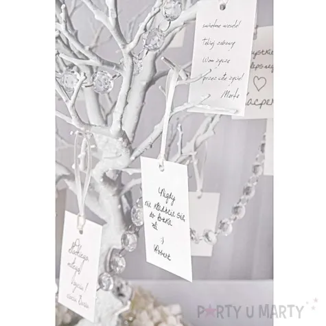 zawieszki do prezentow prostokatne biale 6 szt