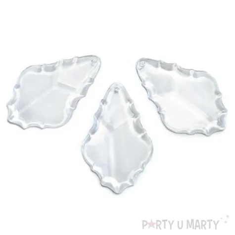 zawieszki duze lezki bezbarwny 6 3cm 1op