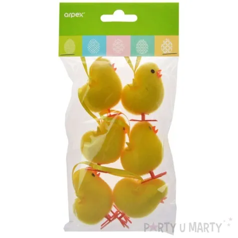 zawieszki kurczaczki wielkanocne arpex 4 5 cm 6 szt