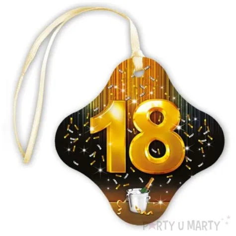 zawieszki na alkohol 18 urodziny szampan 20 szt