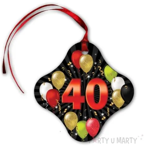 zawieszki na alkohol 40 urodziny black balloons 20 szt