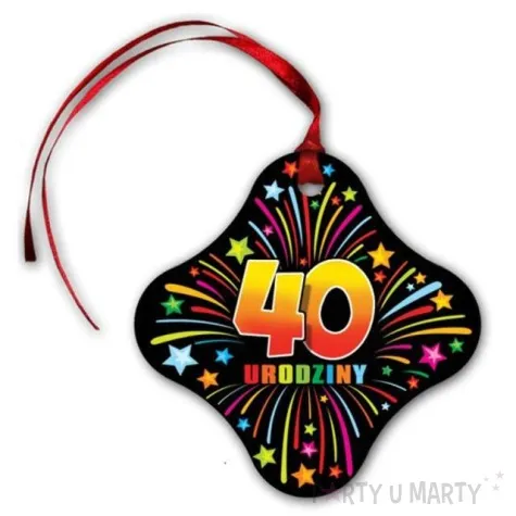 zawieszki na alkohol 40 urodziny fajerwerki 20 szt