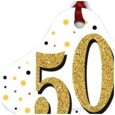 zawieszki na alkohol 50 urodziny dekoracjepolska 20 szt