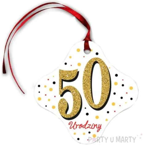 zawieszki na alkohol 50 urodziny dekoracjepolska 20 szt