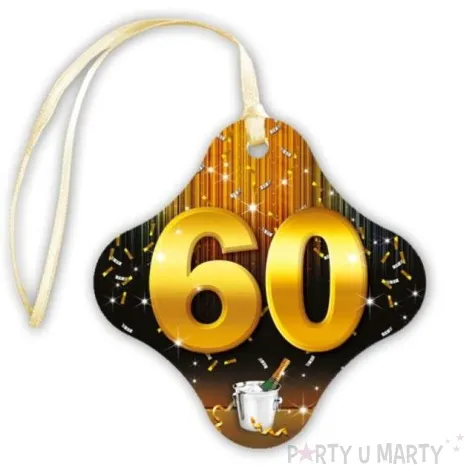 zawieszki na alkohol 60 gold champagne 20 szt