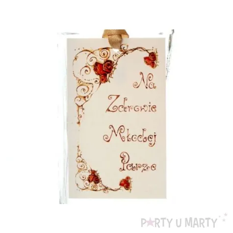 zawieszki na alkohol bialo zlota 25 szt