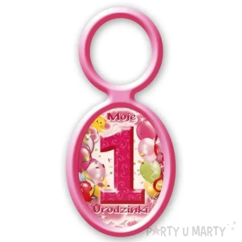 zawieszki na alkohol moje 1 urodzinki rozowe 20 szt