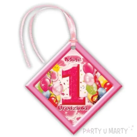 zawieszki na alkohol moje 1 urodzinki rozowe 20 szt
