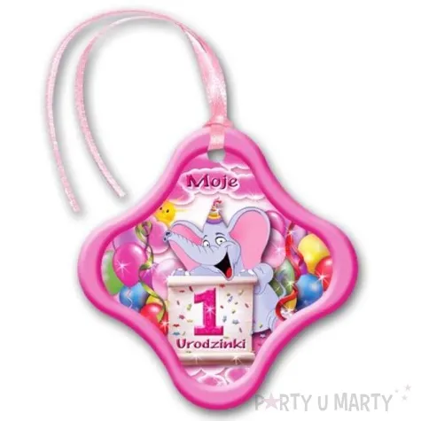 zawieszki na alkohol moje 1 urodzinki rozowe 20 szt