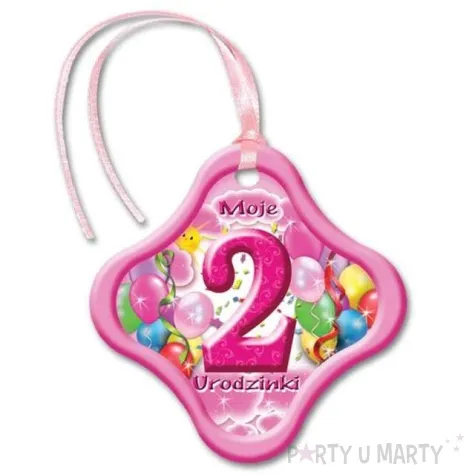 zawieszki na alkohol moje 2 urodzinki rozowe 20 szt