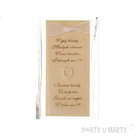 zawieszki na alkohol perlowe serce 25 szt