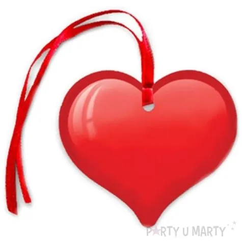 zawieszki na alkohol serce czerwone 20 szt