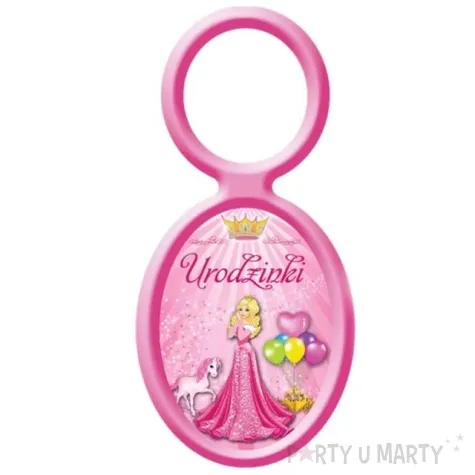 zawieszki na alkohol urodzinki ksiezniczki rozowa 20 szt
