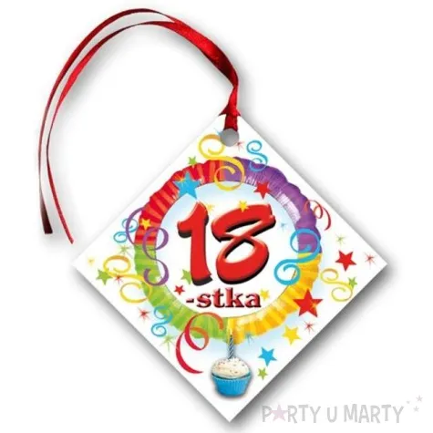 zawieszki na alkohol urodziny 18 teczowe 20 szt