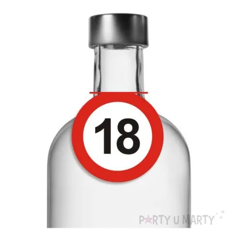 zawieszki na alkohol urodziny 18 traffic birthday 10 szt