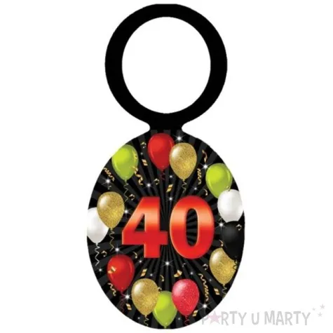 zawieszki na alkohol urodziny 40 black balloons 20 szt