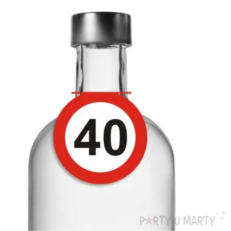 zawieszki na alkohol urodziny 40 traffic birthday 10 szt