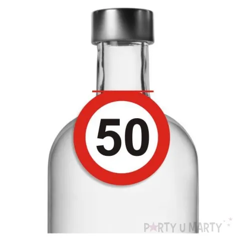 zawieszki na alkohol urodziny 50 traffic birthday 10 szt