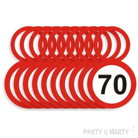 zawieszki na alkohol urodziny 70 traffic birthday 10 szt