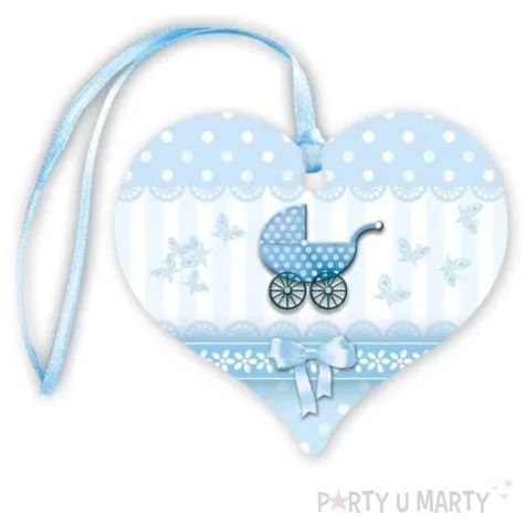 zawieszki na alkohol wozek blekitne 20 szt