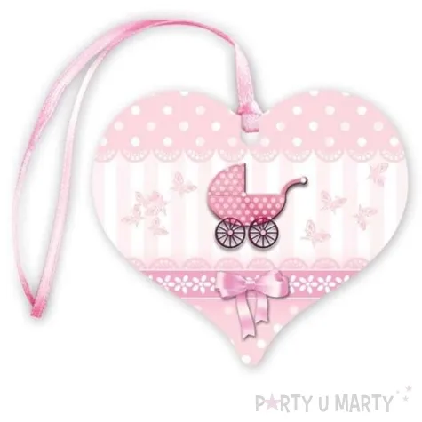 zawieszki na alkohol wozek rozowe 20 szt