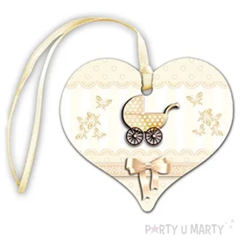 zawieszki na alkohol wozek zlote 20 szt