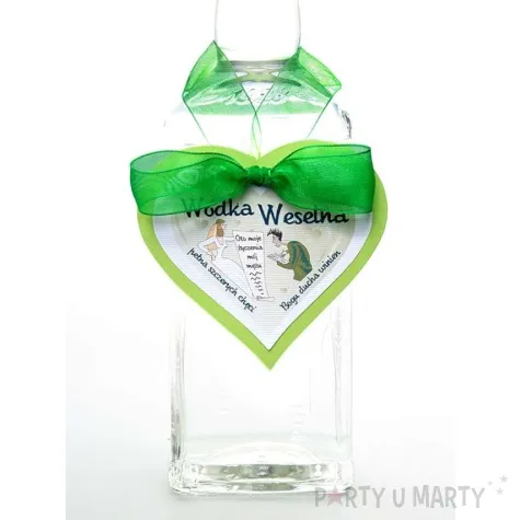 zawieszki na alkohol z zielonym sercem 25 szt