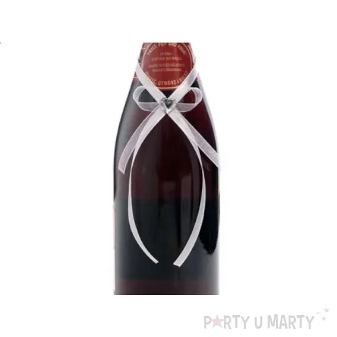 zawieszki na alkohol ze wstazki biale 25 szt