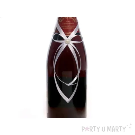 zawieszki na alkohol ze wstazki bialej 25 szt