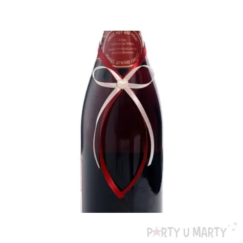 zawieszki na alkohol ze wstazki bordowej 25 szt