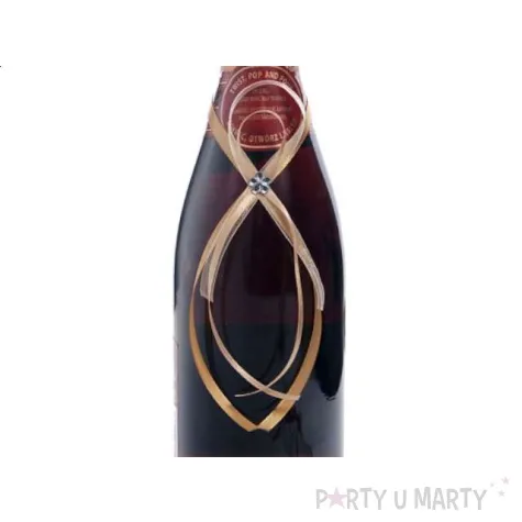 zawieszki na alkohol ze wstazki zlote 25 szt