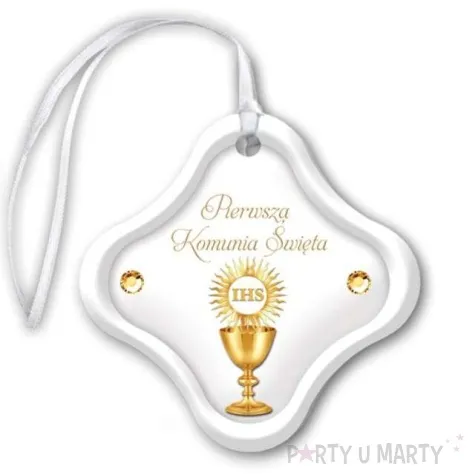 zawieszki na butelki ihs pierwsza komunia swieta 20 szt
