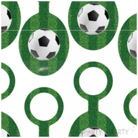 zawieszki na butelki pilka nozna zielony congee 8 szt