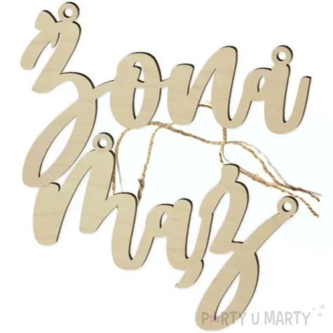 zawieszki na krzesla maz zona drewno 2 szt