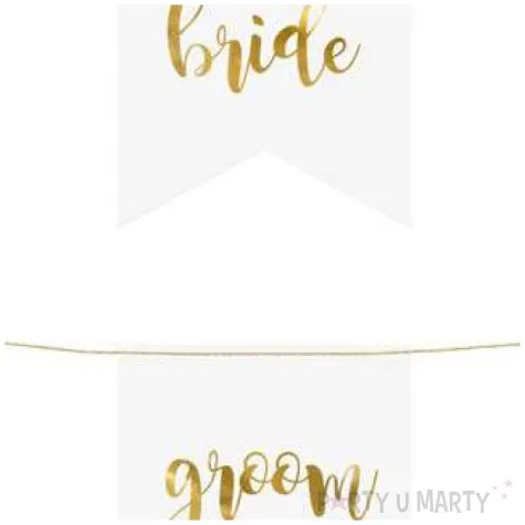 zawieszki na krzesla para mloda zloty partydeco 2szt