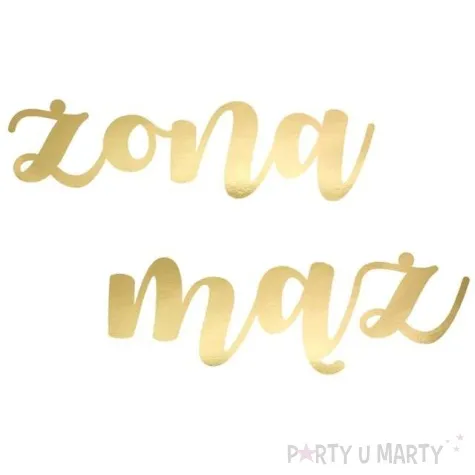 zawieszki na krzeslo zona maz zlote partydeco 2 szt