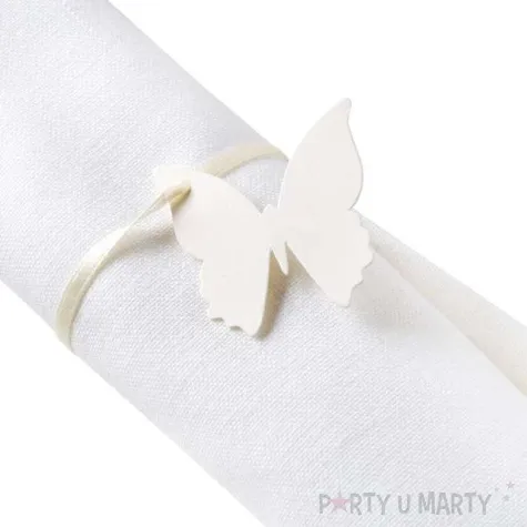 zawieszki na serwetki motylki kosc sloniowa godan 10 szt