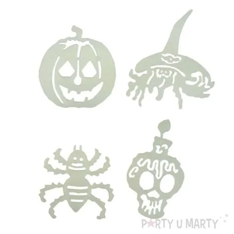 zawieszki plastikowe halloween fotoluminescencyjne 12 szt