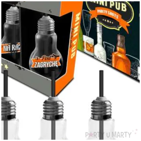 zestaw 4 szklanki zarowki z pomaranczowym napisem bgtech 100ml