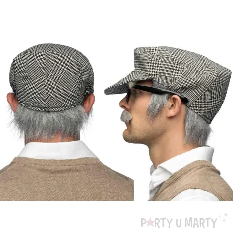 zestaw akcesoriow stary dziadek czapka okulary i wasy boland 3 szt