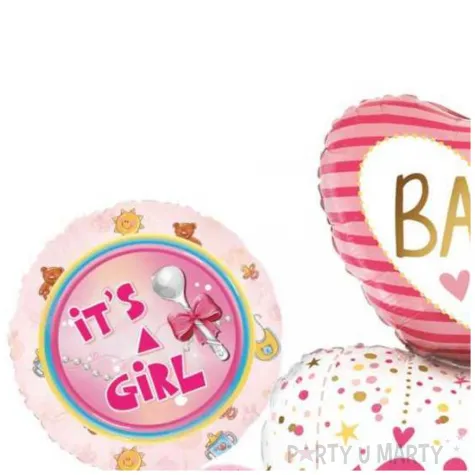 zestaw balonow baby shower its a girl jix 6 szt