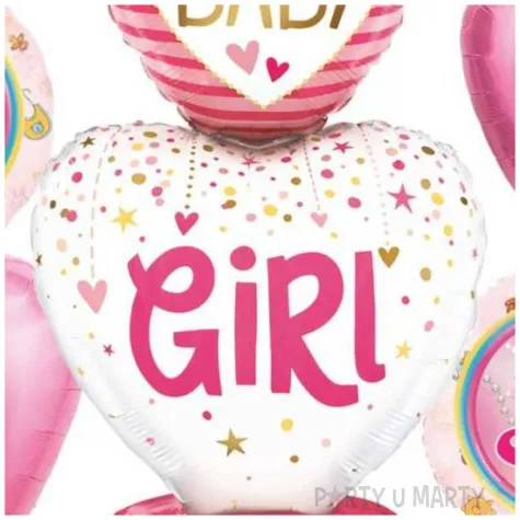 zestaw balonow baby shower its a girl jix 6 szt