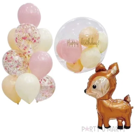 zestaw balonow bambi happy birthday jix 20 szt