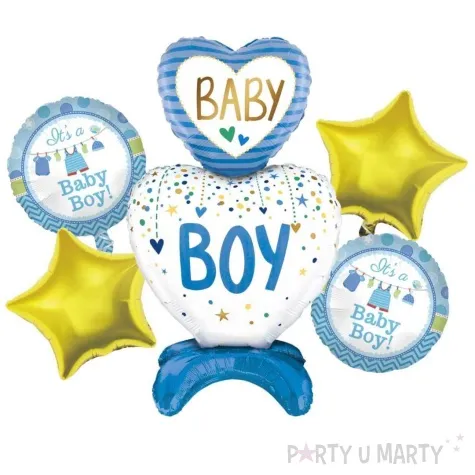 zestaw balonow foliowych baby shower its a boy jix 6 szt