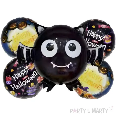 zestaw balonow foliowych happy halloween nietoperz jix 5 szt